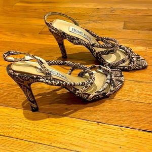 Snake leather sandals. Studio Roma brand. Vintage and so beautiful!